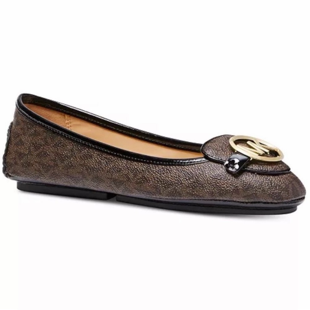 MICHAEL Michael Kors Lillie Logo‎ Moccasins Flat 8.5M NIB